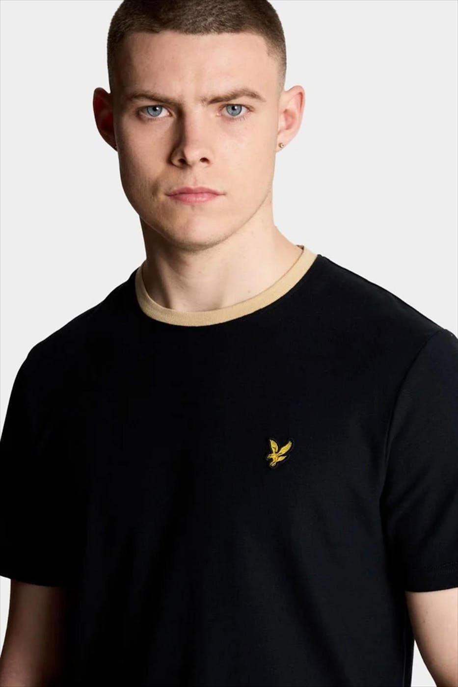 Lyle & Scott - Donkerblauwe Contrast Collar T-shirt
