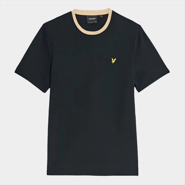 Lyle & Scott - Donkerblauwe Contrast Collar T-shirt