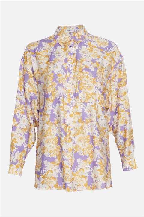 MOSS COPENHAGEN - Beige-paarse Marte Ladonna blouse
