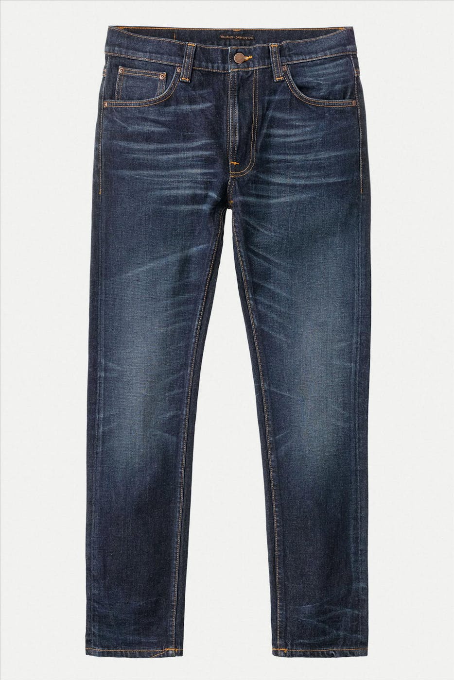 Nudie Jeans Co. - Donkerblauwe Blue Thunder Lean Dean Slim Tapered jeans