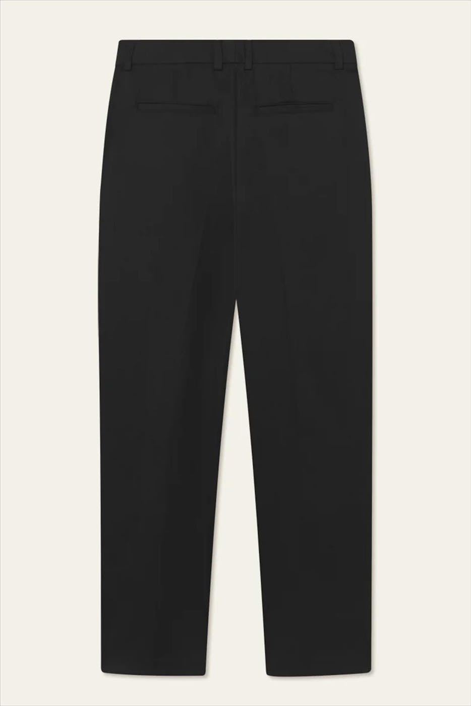LES DEUX - Zwarte Randall Pleated Twill kostuumbroek