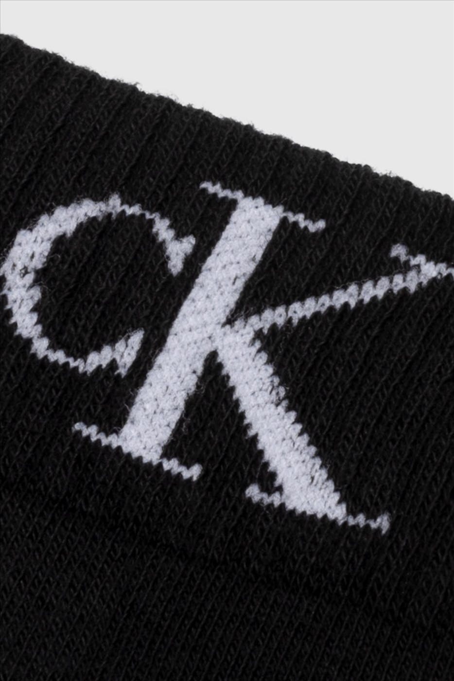 Calvin Klein - Zwarte 2-pack Monogram sokken, maat: 43-46