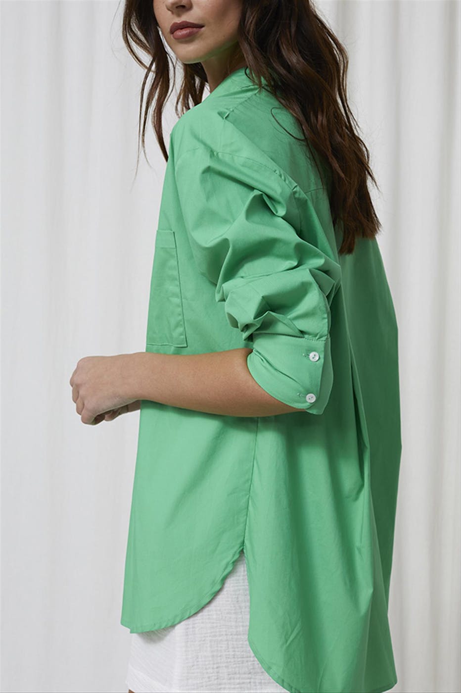 Grace & Mila - Groene Emmanuelle blouse