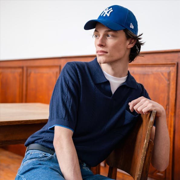 Scotch & Soda - Donkerblauwe Relaxed Knitted polo