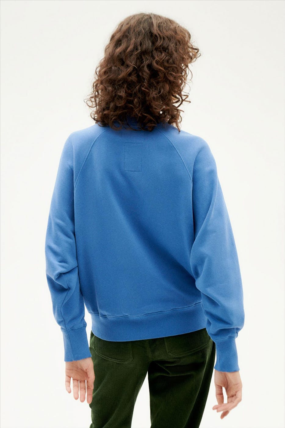 Thinking Mu - Blauwe 2 Hearts Fantine sweater