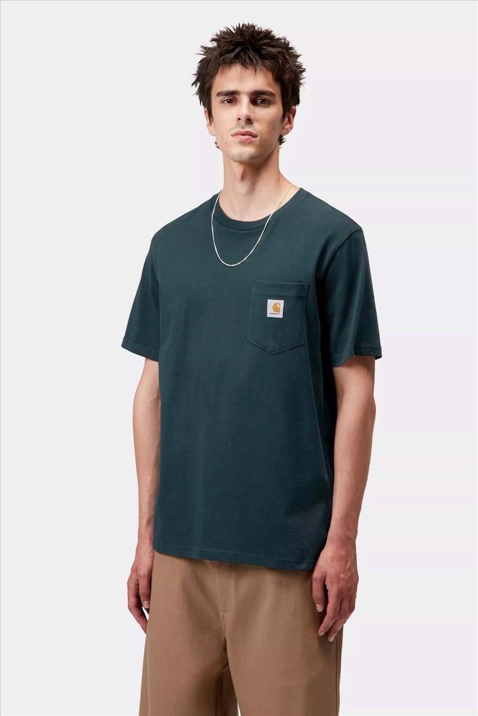 Carhartt WIP - Donkergroene Pocket T-shirt