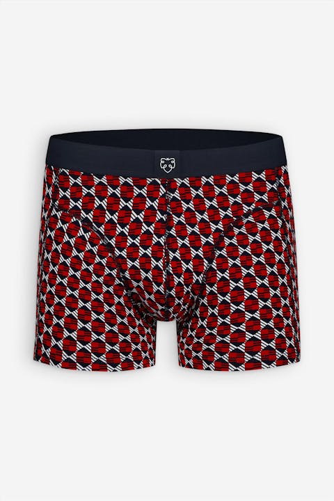 A'dam - Donkerblauwe-Rode Wallpaper boxershort