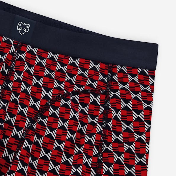 A'dam - Donkerblauwe-Rode Wallpaper boxershort