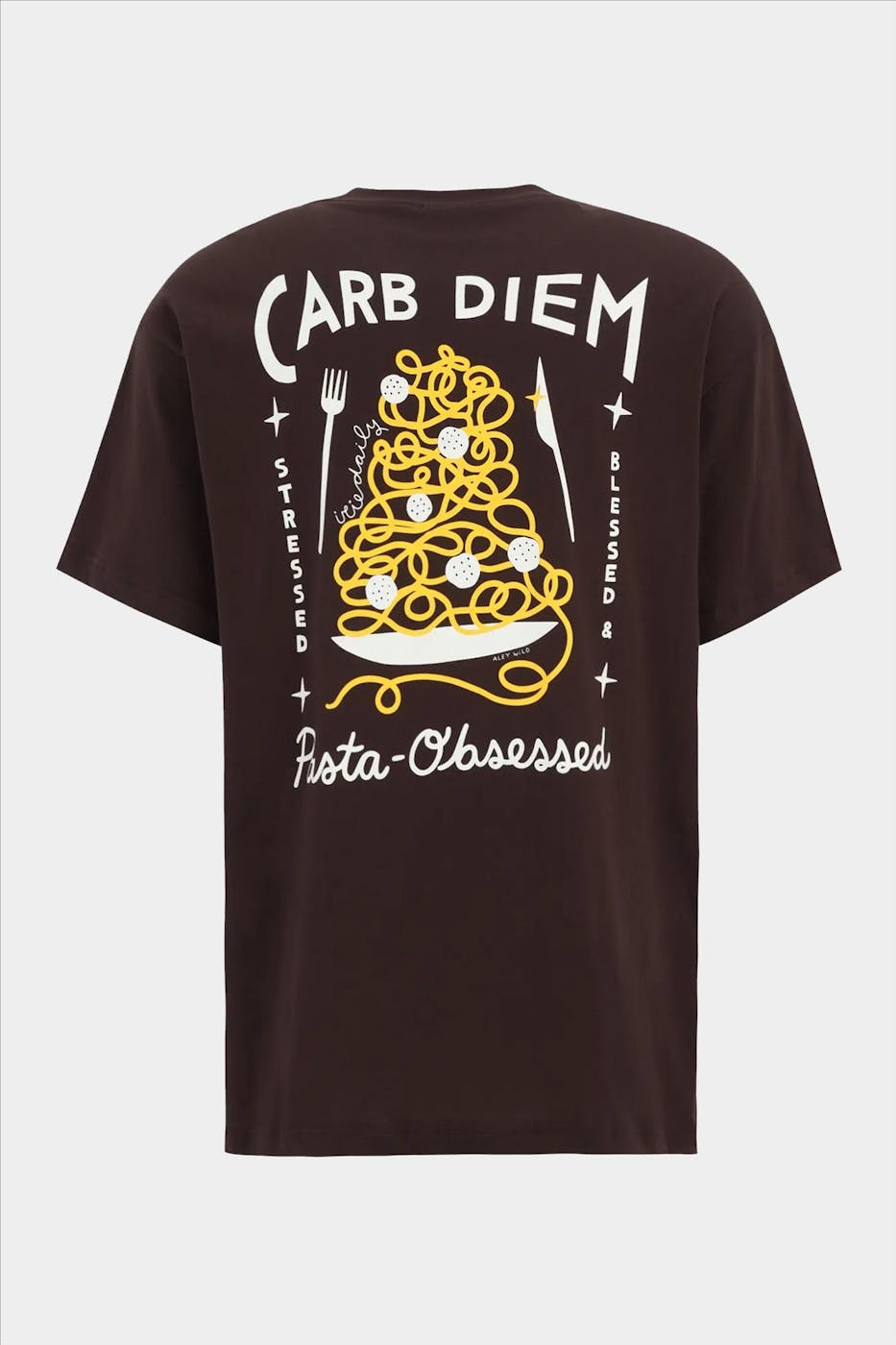 Iriedaily - Bruine Pasta Obsessed T-shirt