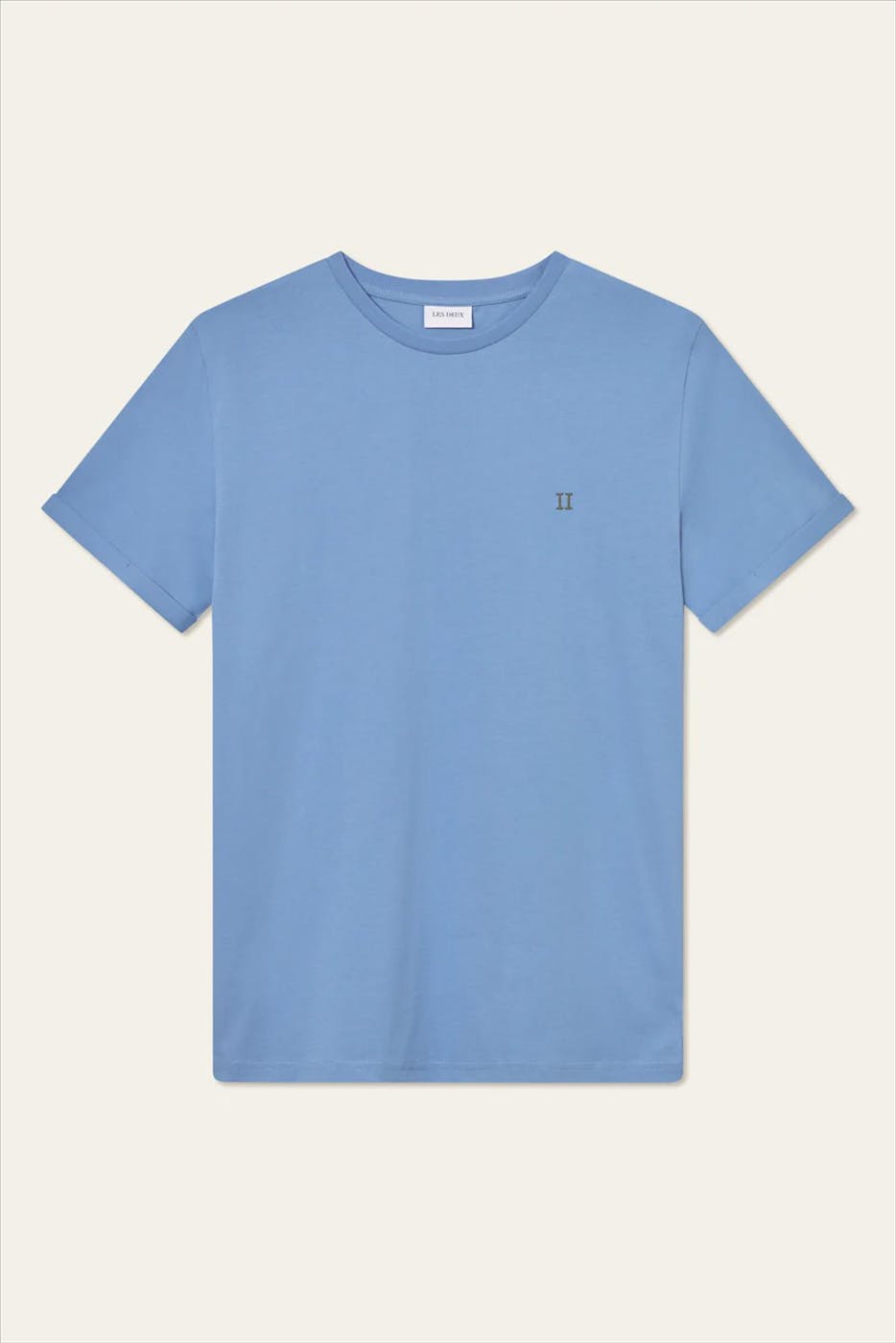 LES DEUX - Lichtblauwe Norregaard Contrast T-shirt