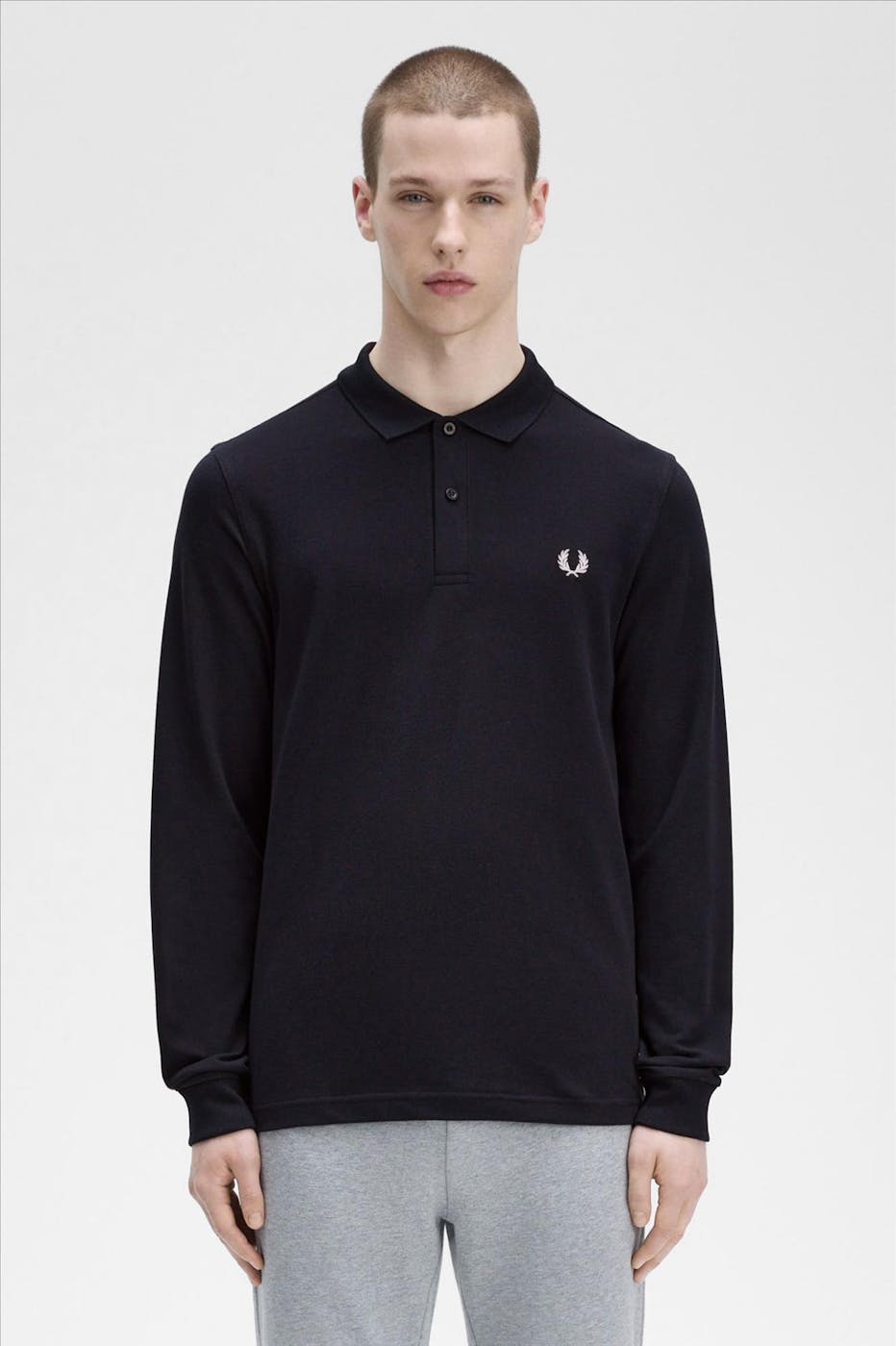 Fred Perry - Donkerblauwe Long Sleeve polo