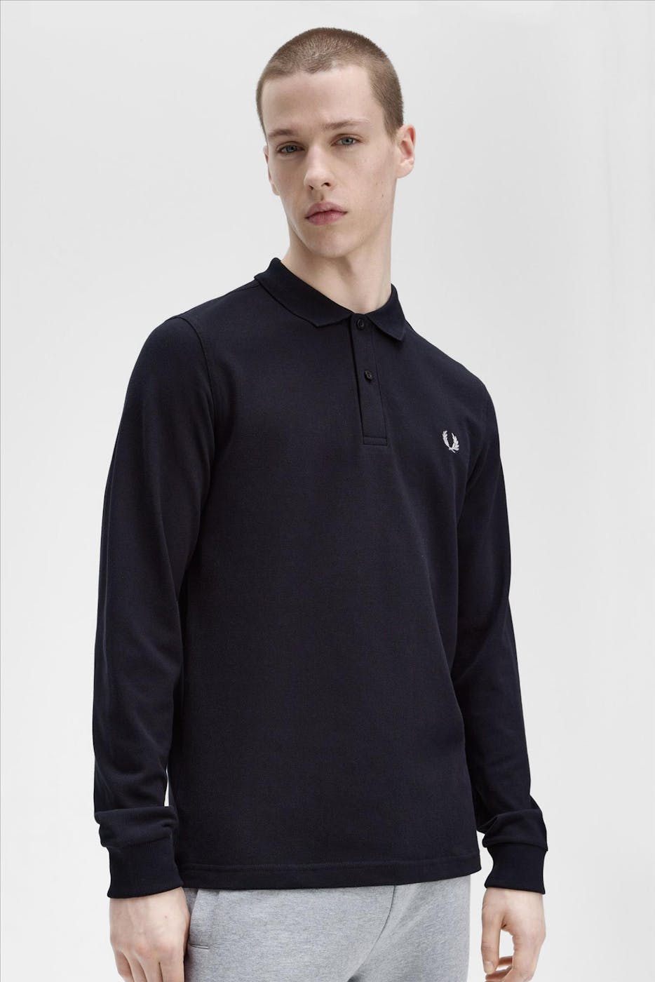 Fred Perry - Donkerblauwe Long Sleeve polo