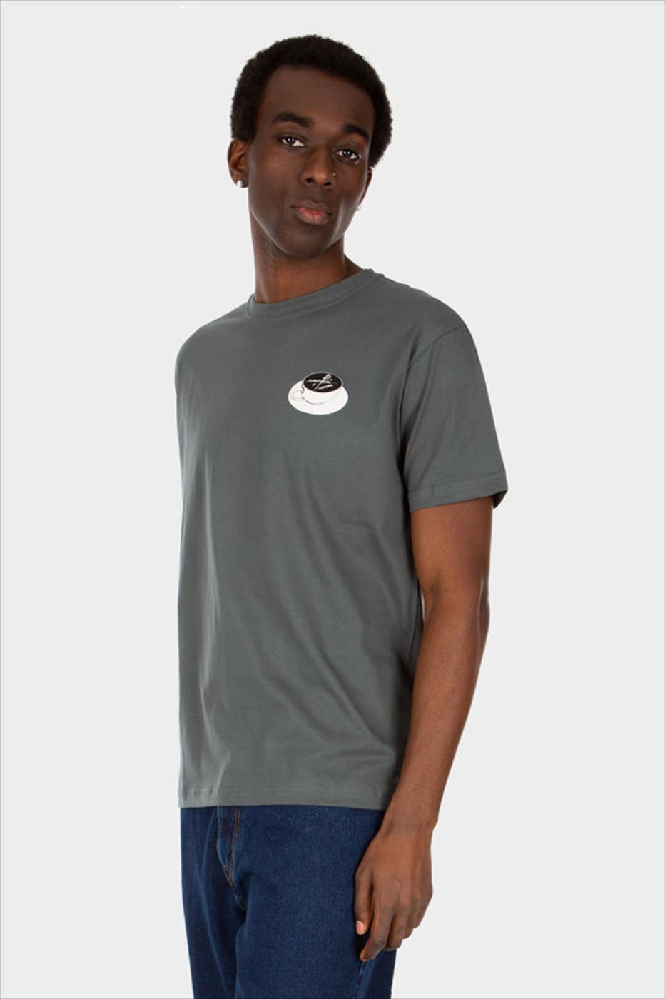 Iriedaily - Donkergroene Slowpresso T-shirt