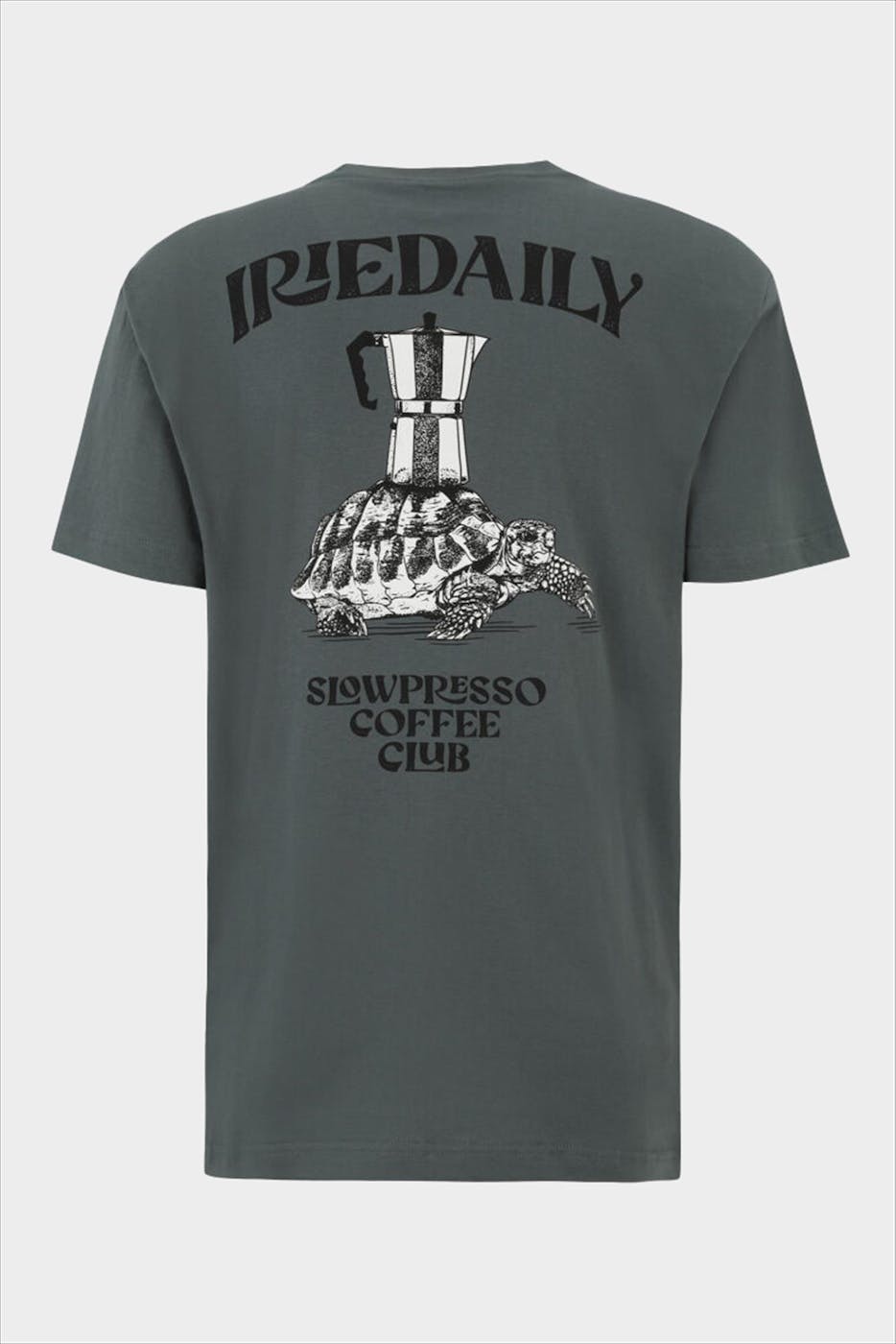 Iriedaily - Donkergroene Slowpresso T-shirt