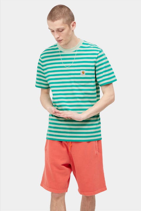 Carhartt WIP - Groen- lichtgroene Pocket T-shirt