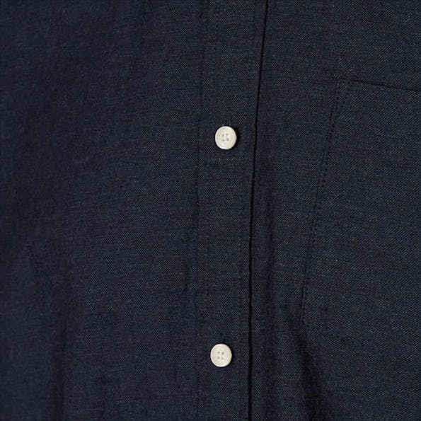 Minimum - Donkerblauw Jay hemd met lange mouw