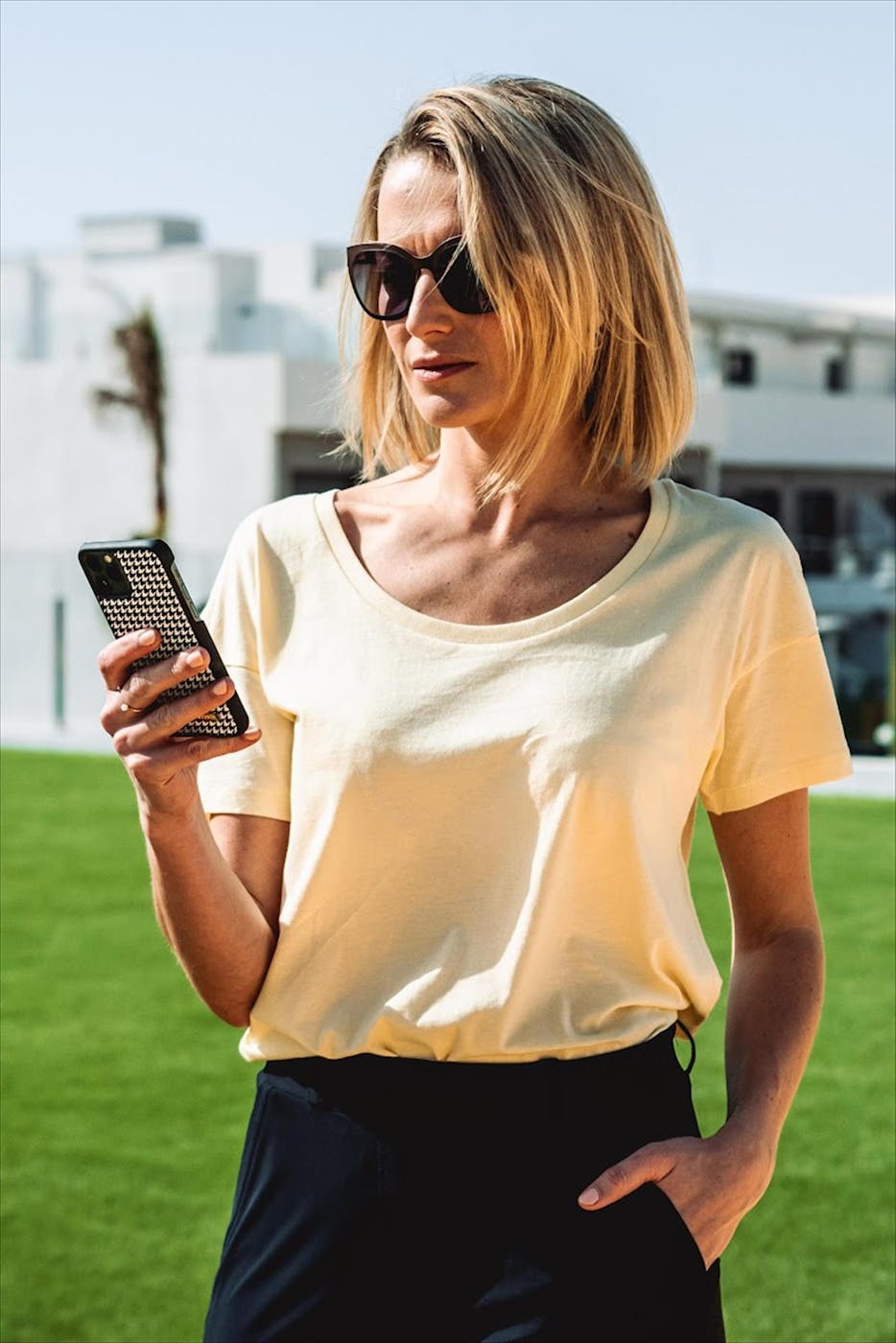 Vive le vélo - Gele Oversized Logo T-shirt