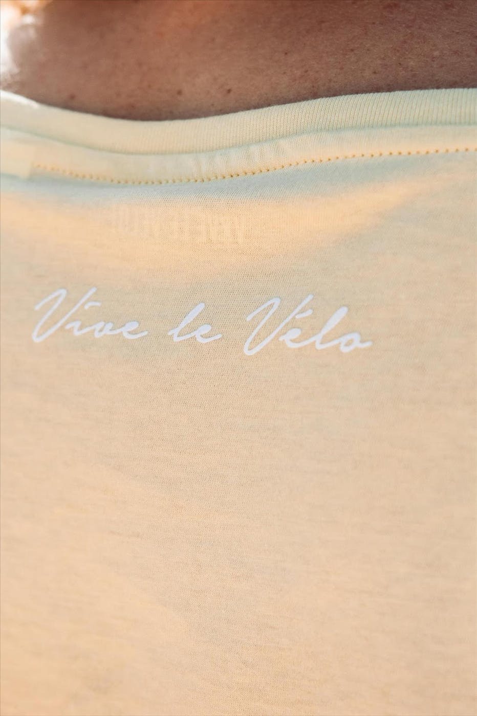 Vive le vélo - Gele Oversized Logo T-shirt