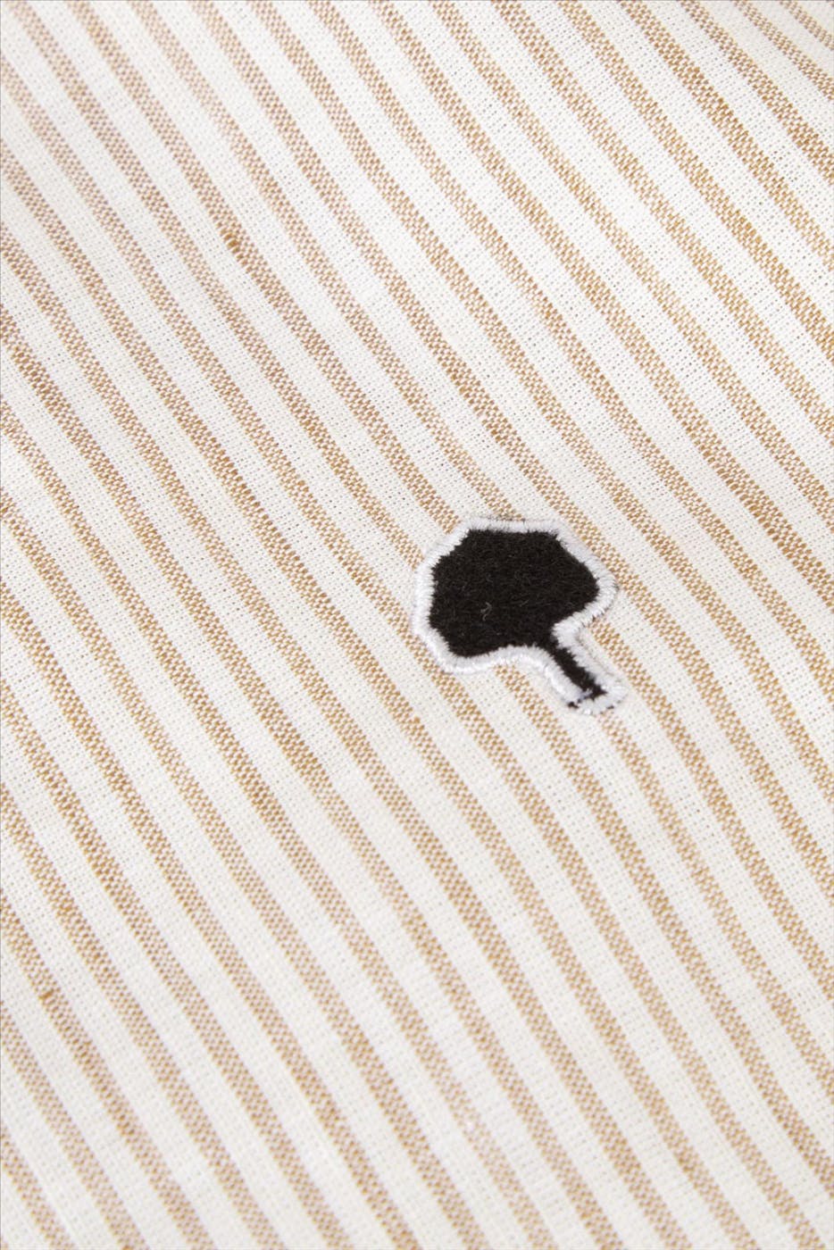 Faguo - Terracotta-Ecru Striped hemd