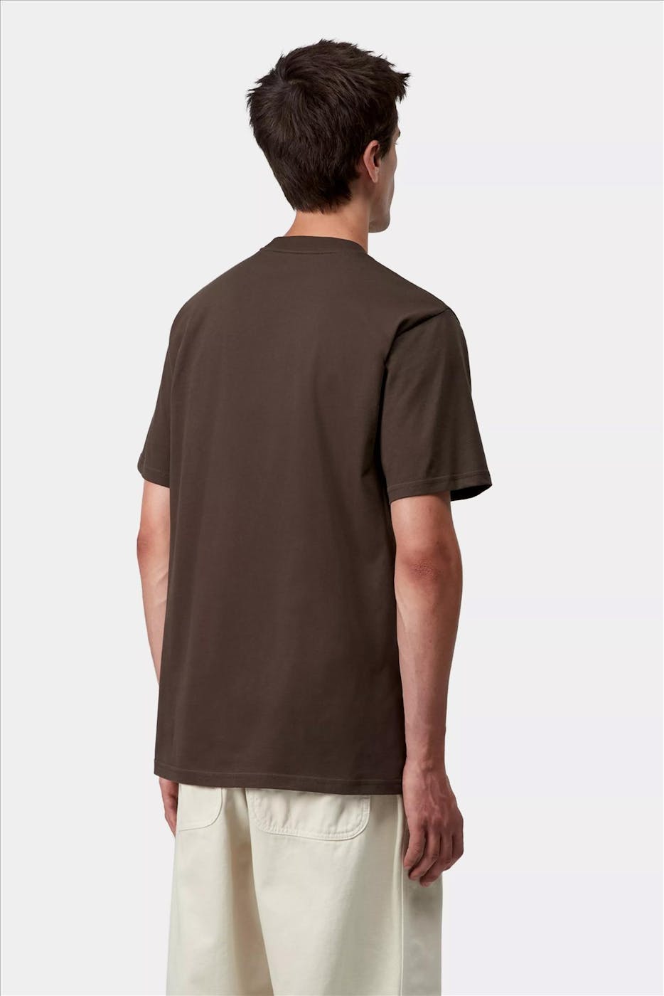 Carhartt WIP - Donkerbruine Script T-shirt