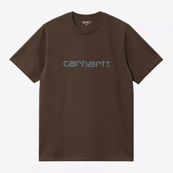 Carhartt WIP - Donkerbruine Script T-shirt