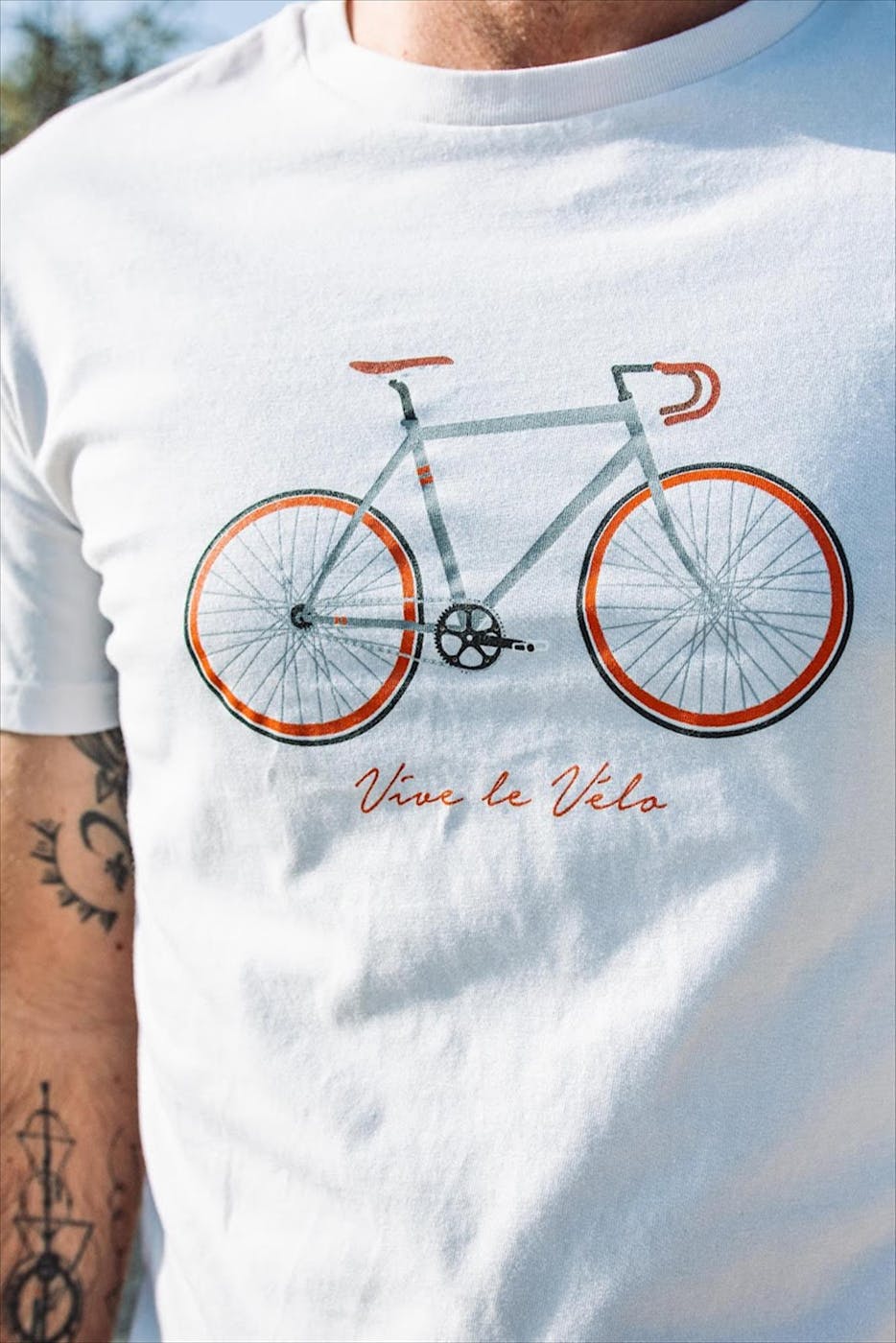 Vive le vélo - Ecru Fixie T-shirt