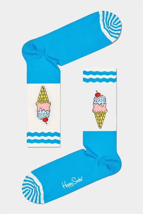 Happy Socks - Turquoise Ice Cream Sokken, maat: 36-40