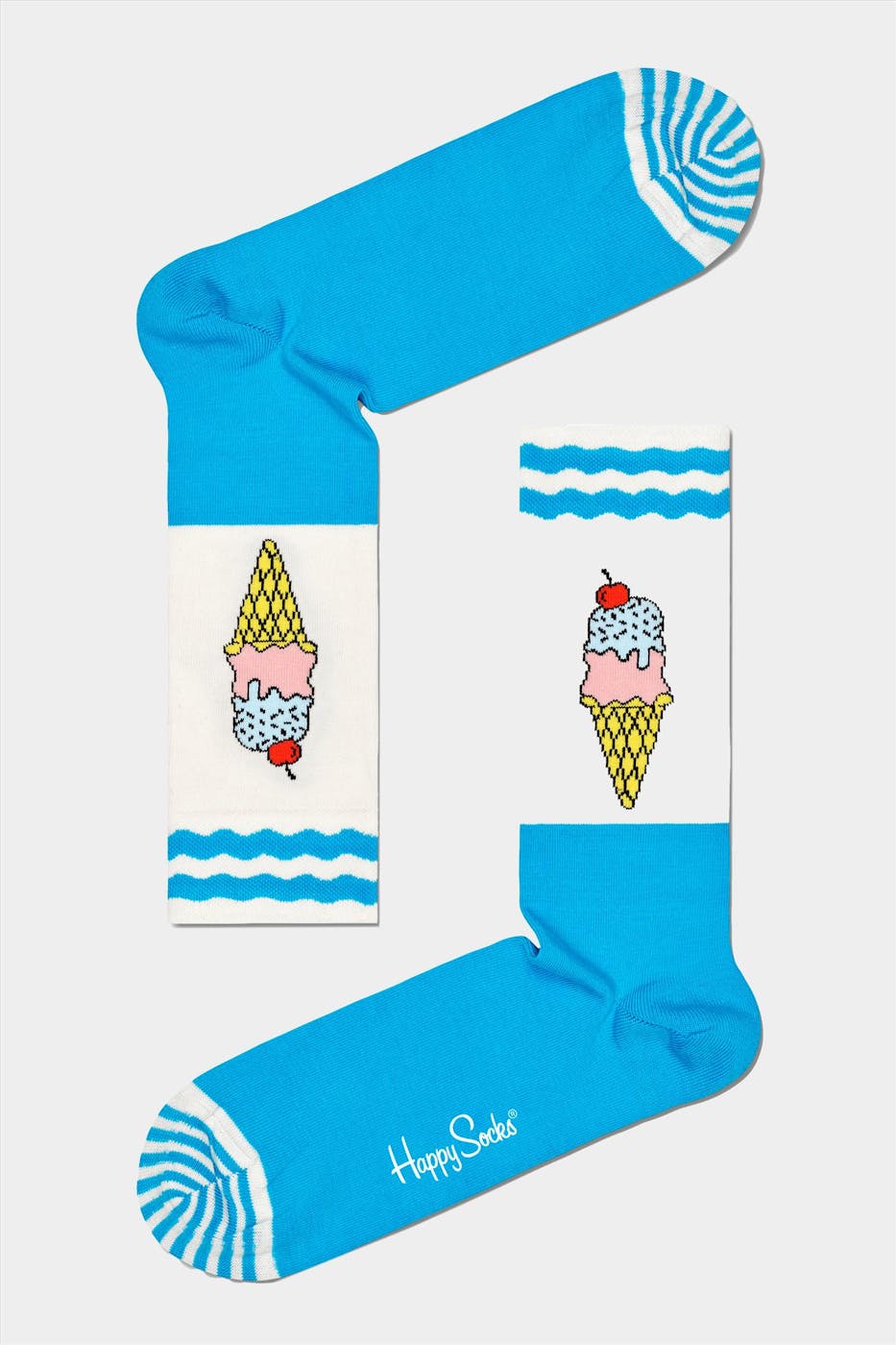 Happy Socks - Turquoise Ice Cream Sokken, maat: 36-40