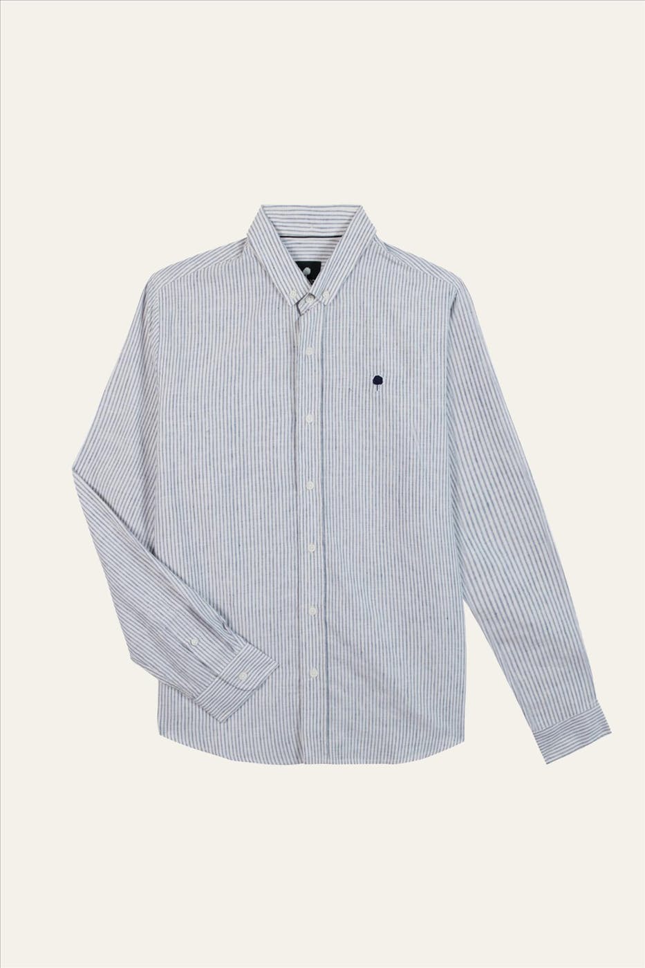 Faguo - Donkerblauw-Ecru Striped hemd