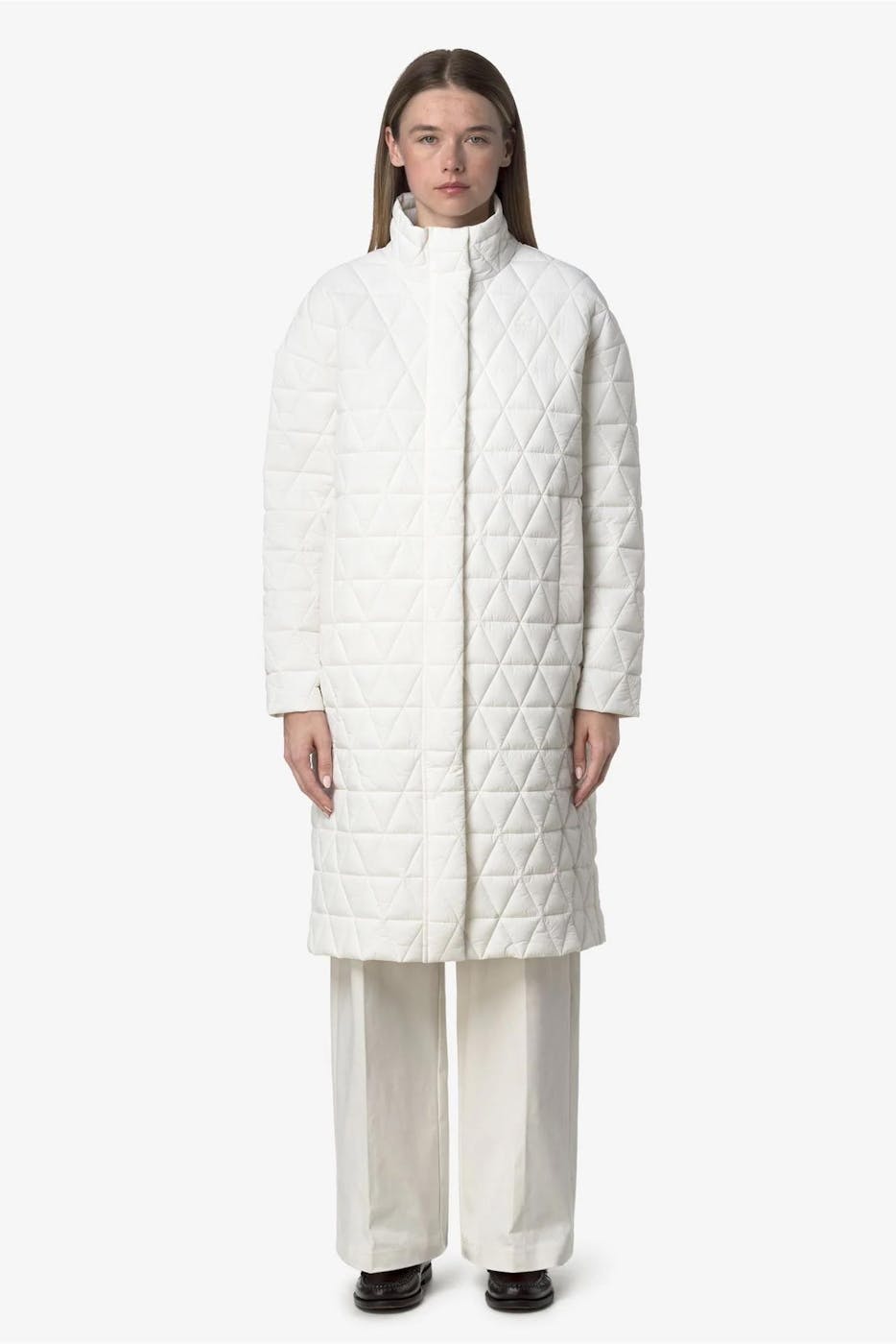 K-Way - Witte Sonja Diamond Quilted Warm jas