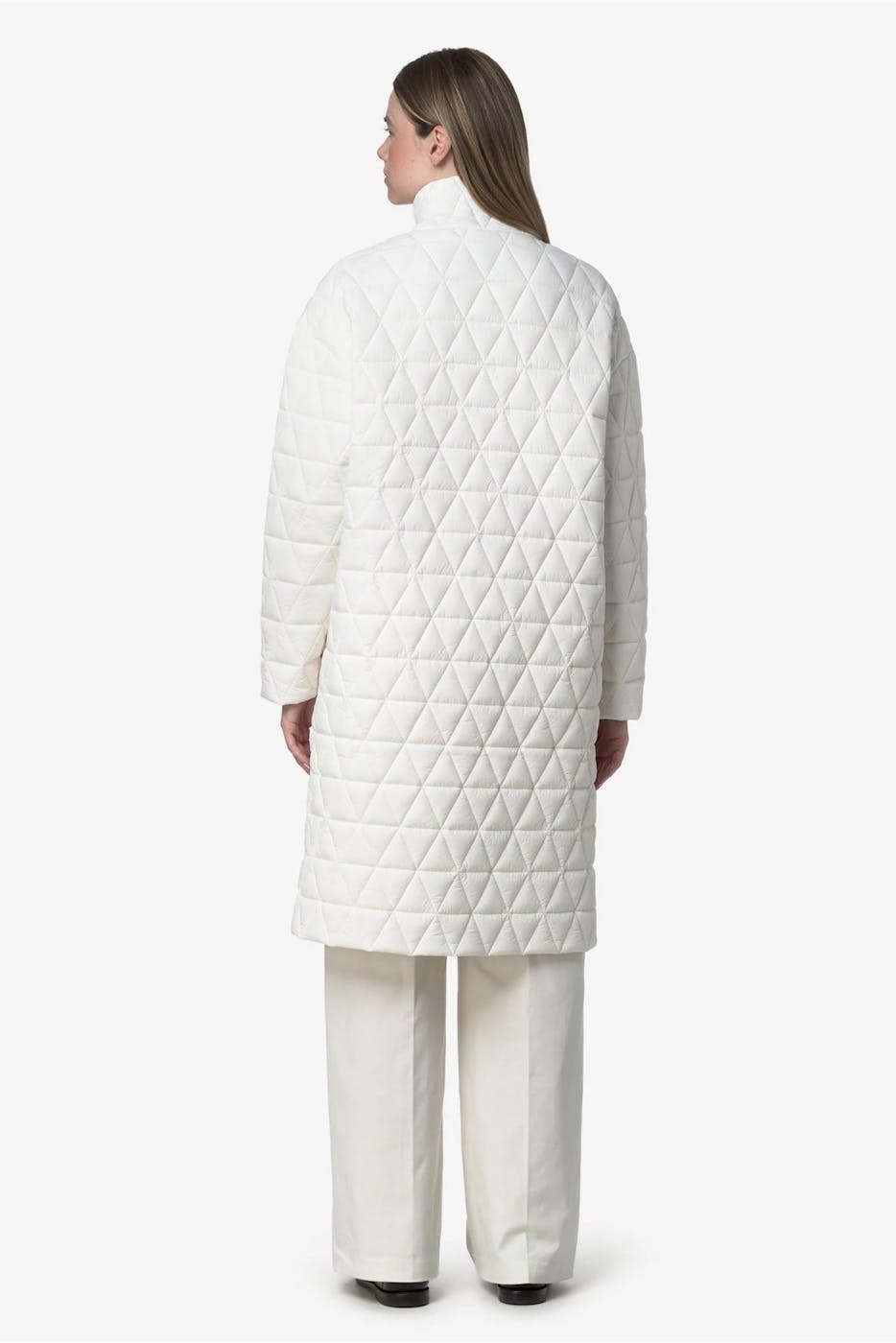 K-Way - Witte Sonja Diamond Quilted Warm jas