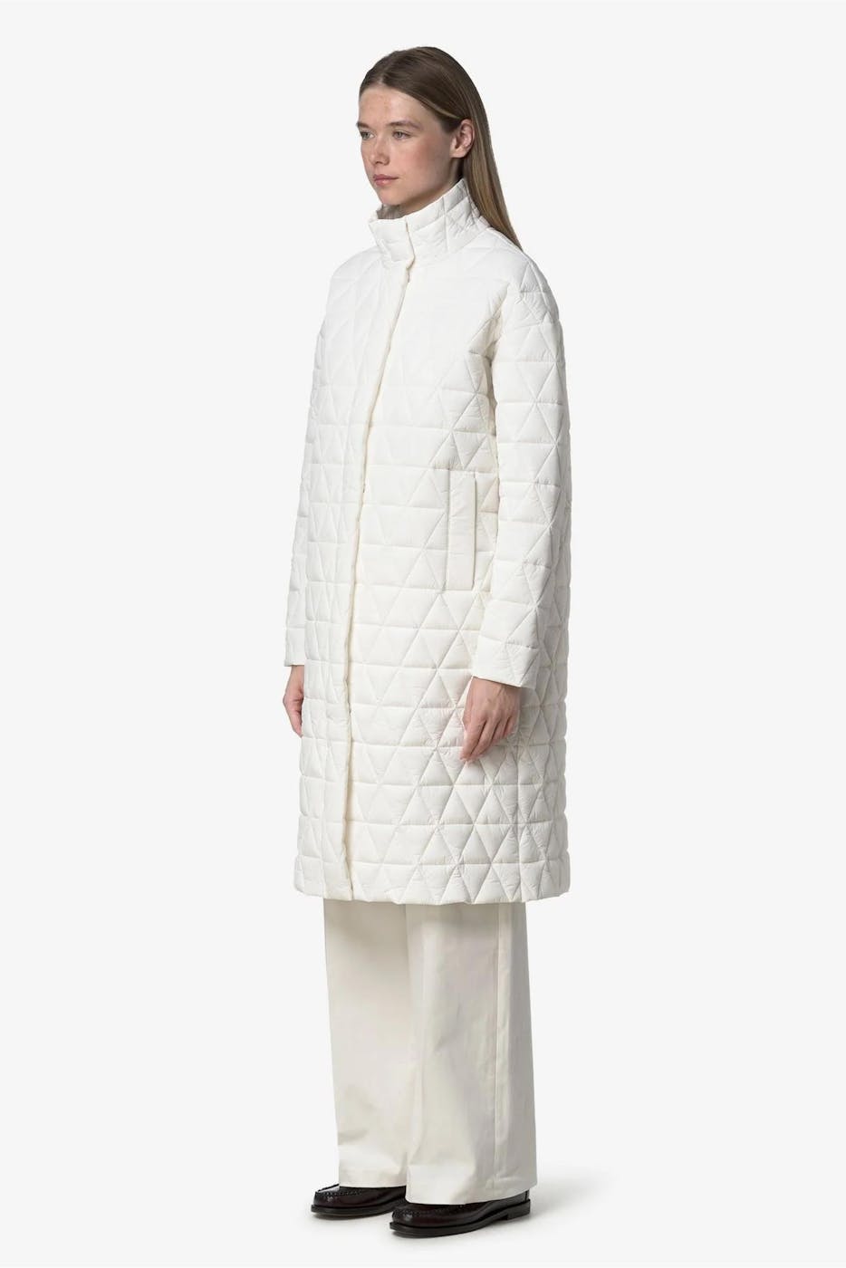 K-Way - Witte Sonja Diamond Quilted Warm jas