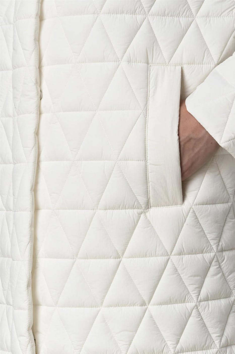 K-Way - Witte Sonja Diamond Quilted Warm jas