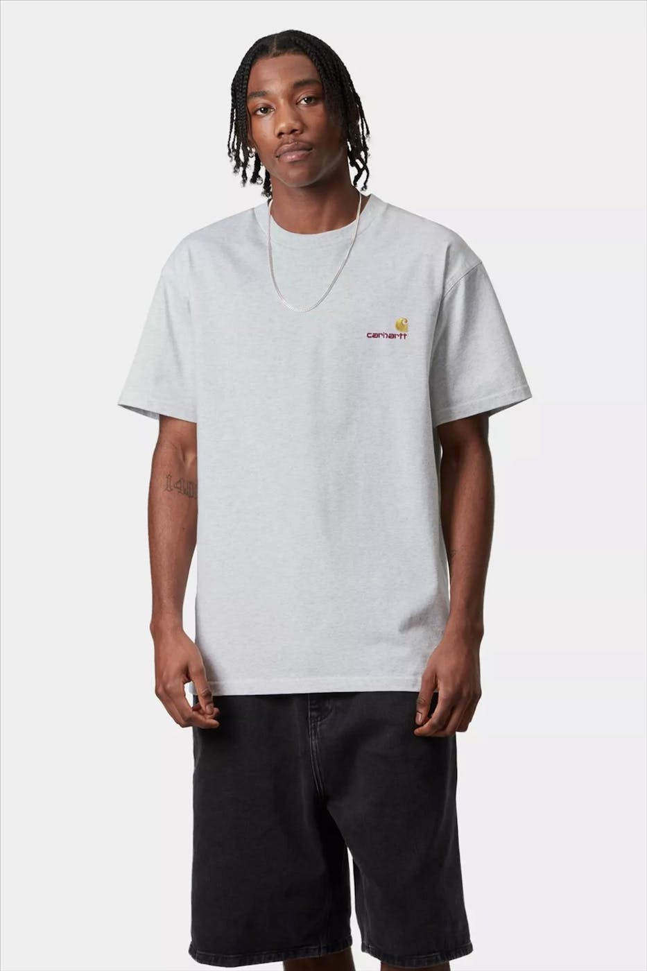 Carhartt WIP - Grijze American Script T-shirt