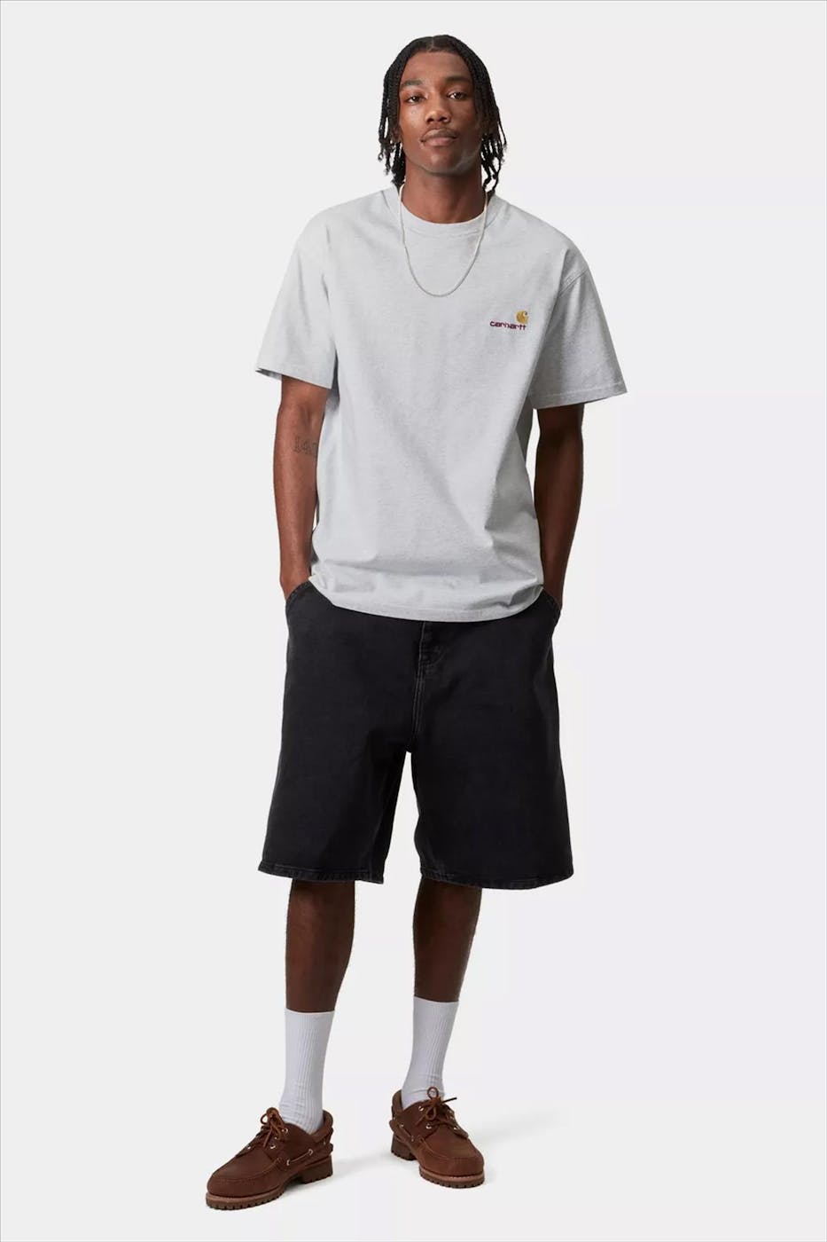 Carhartt WIP - Grijze American Script T-shirt