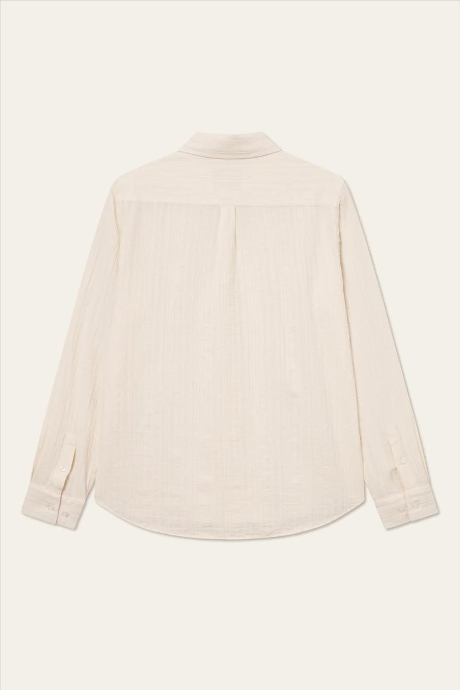 LES DEUX  - Ecru Konrad Stripe Structure hemd