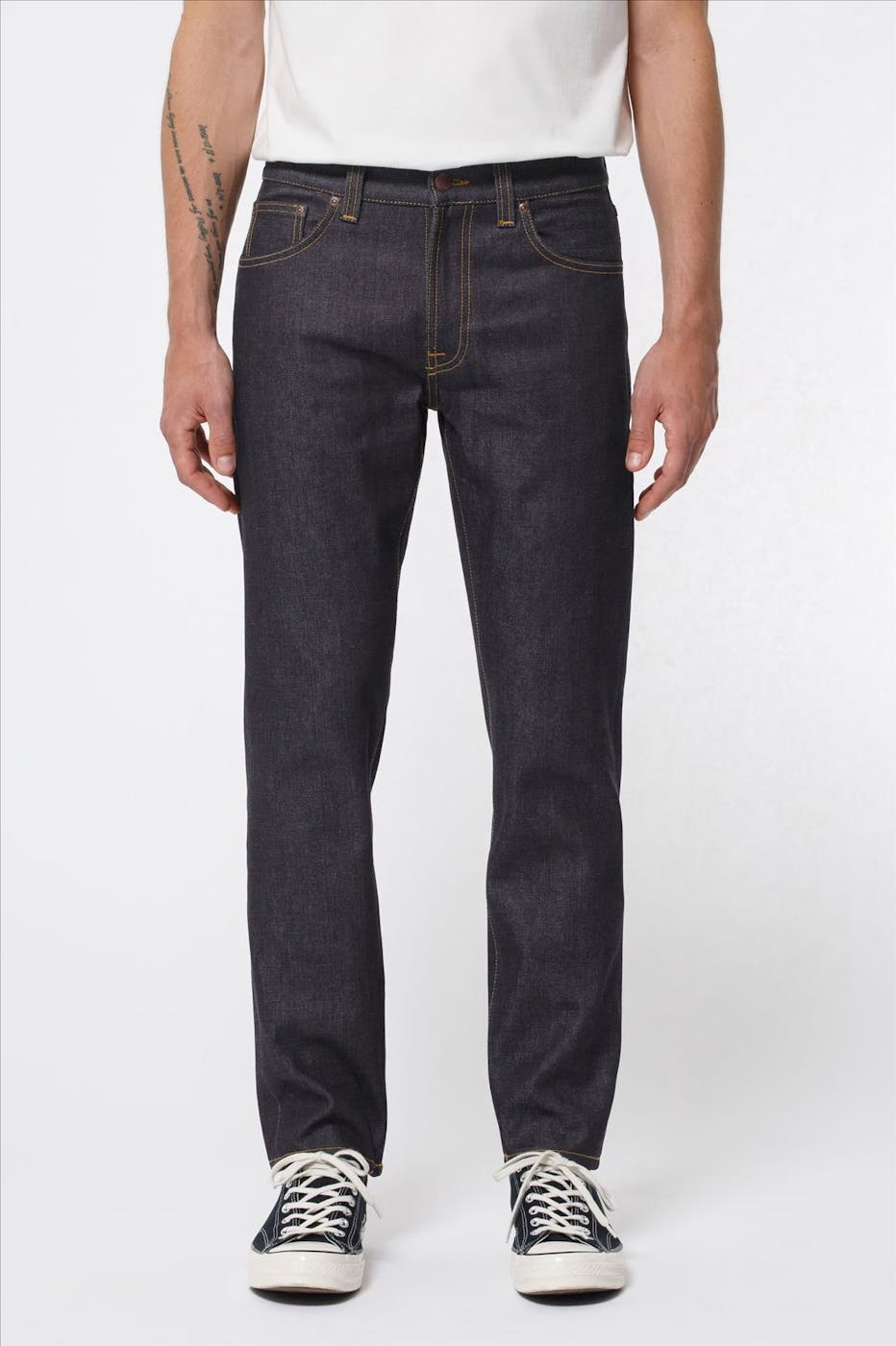 Nudie Jeans Co. - Indigoblauwe Gritty Jackson straight jeans