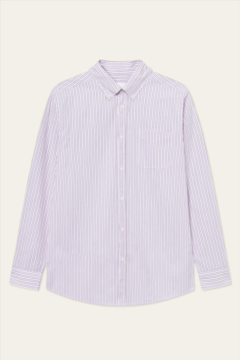 LES DEUX - Lichtroze Kent Stripe hemd
