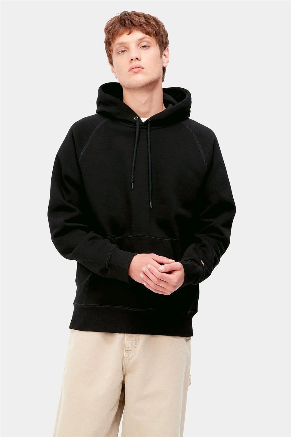 Carhartt WIP - Zwarte Chase Logo hoodie