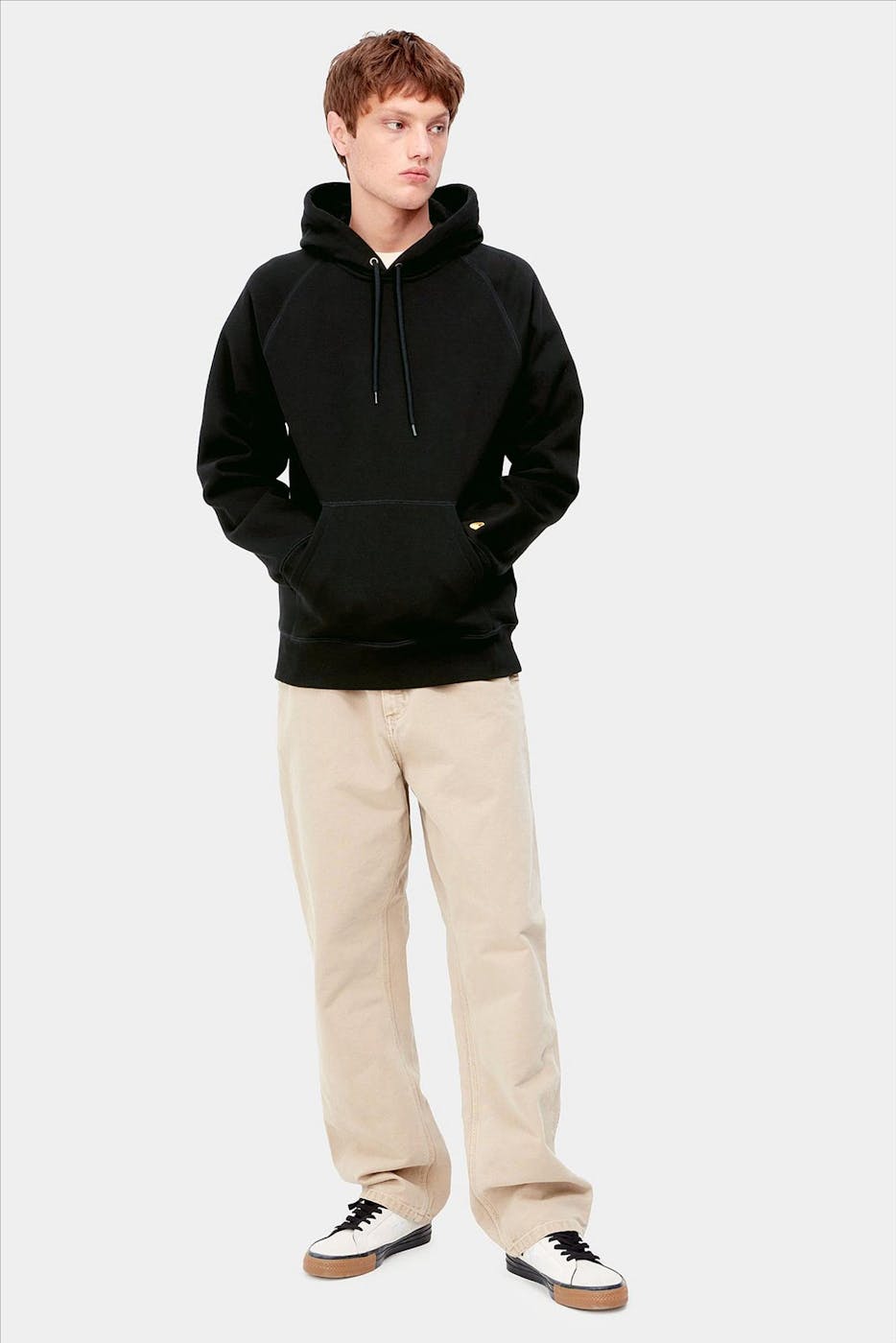 Carhartt WIP - Zwarte Chase Logo hoodie