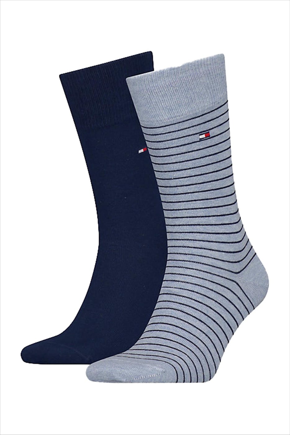 Hilfiger socks - Blauwe Classics 2-pack sokken, maat: 43-46