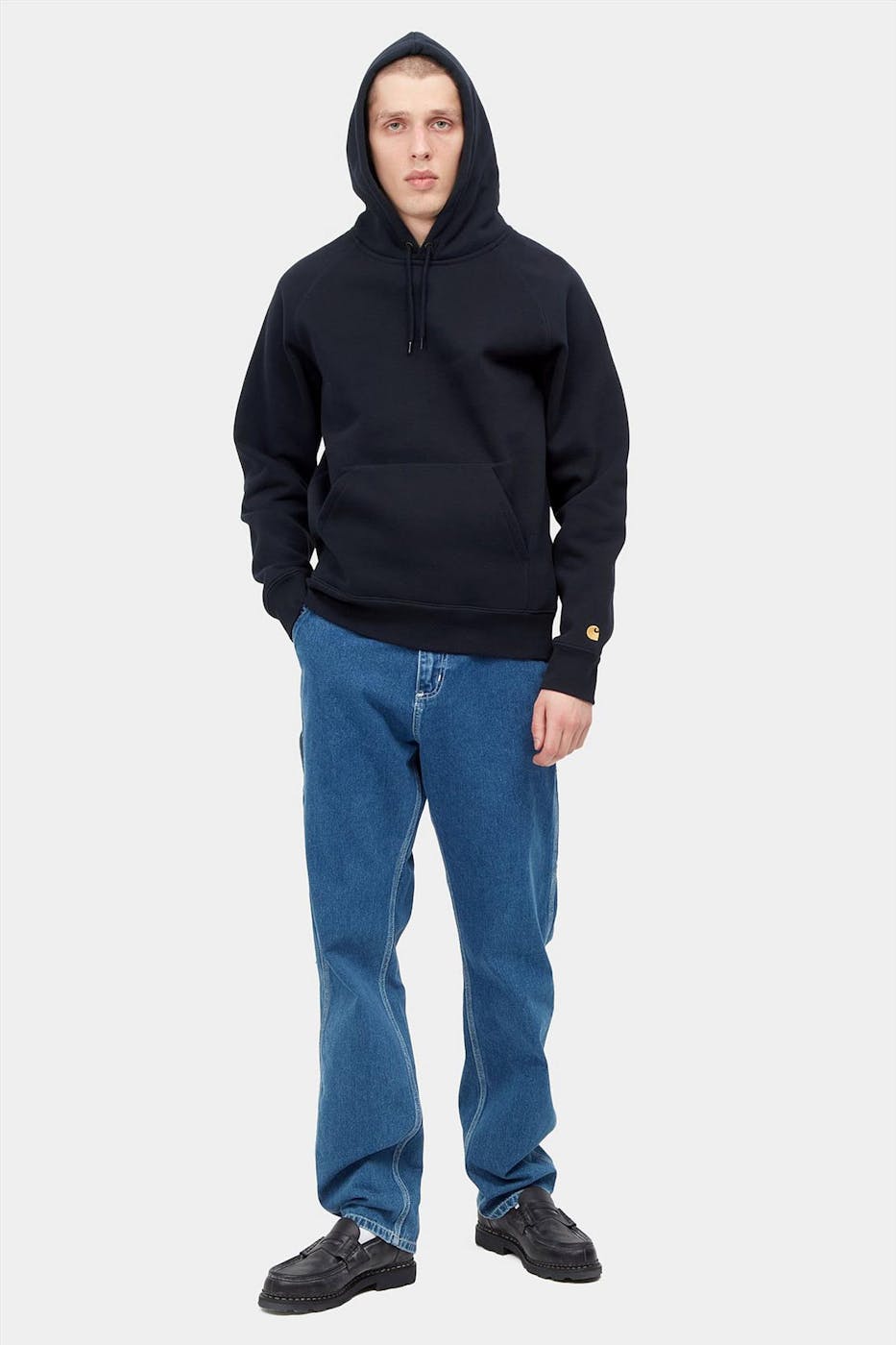 Carhartt WIP - Donkerblauwe Chase hoodie