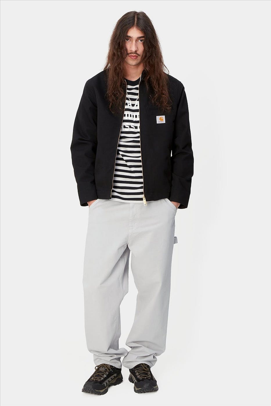 Carhartt WIP - Lichtgrijze Single Knee pant