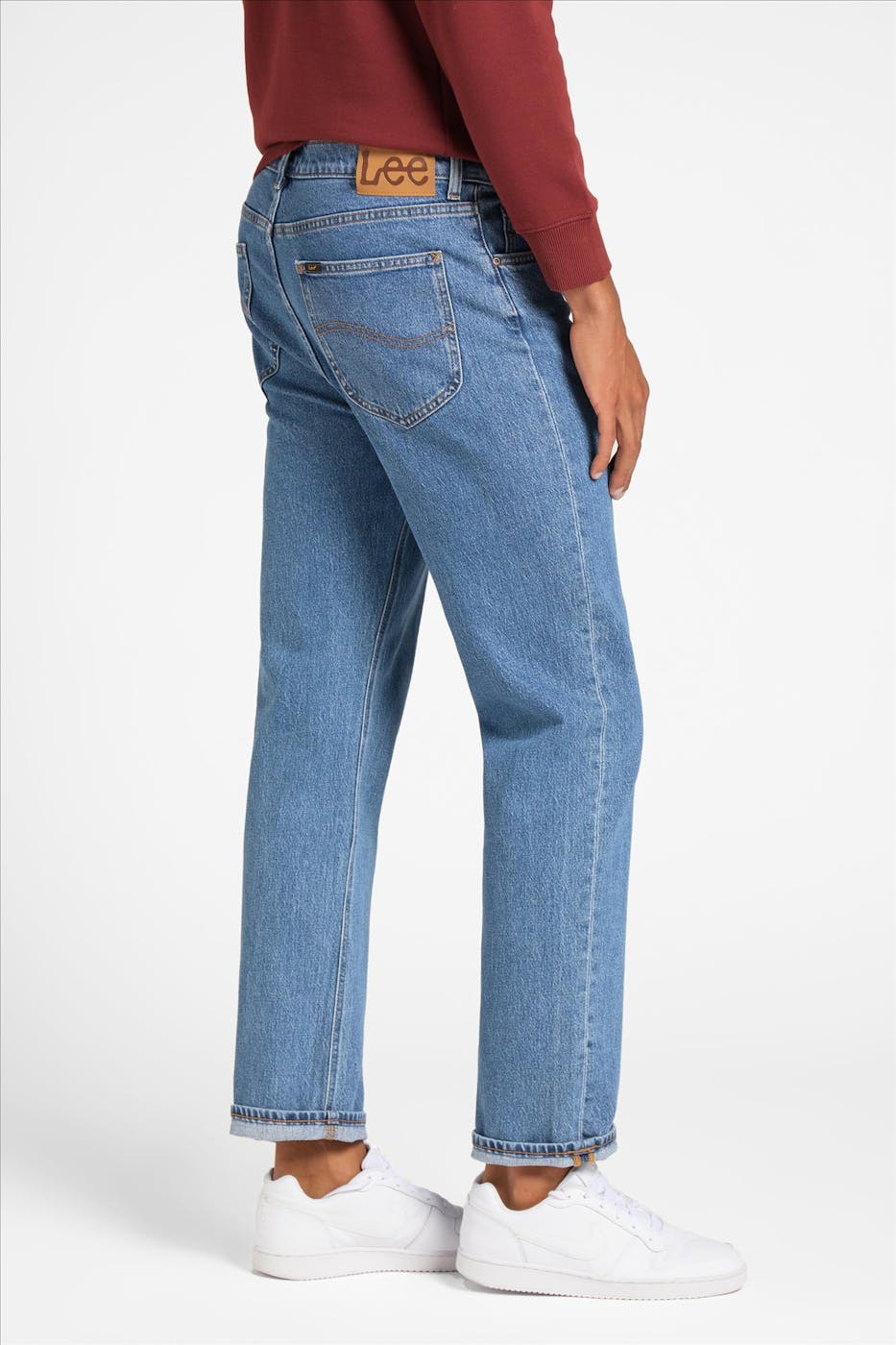 Lee - Blauwe West Relaxed straight tapered jeans