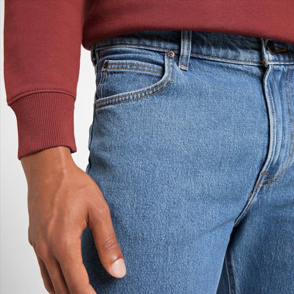Lee - Blauwe West Relaxed straight tapered jeans