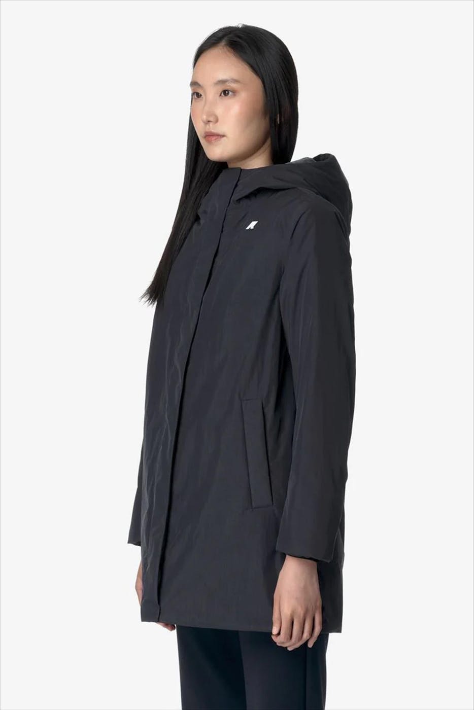 K-Way - Donkerblauwe Sophie Soft Touch Marmotta jas