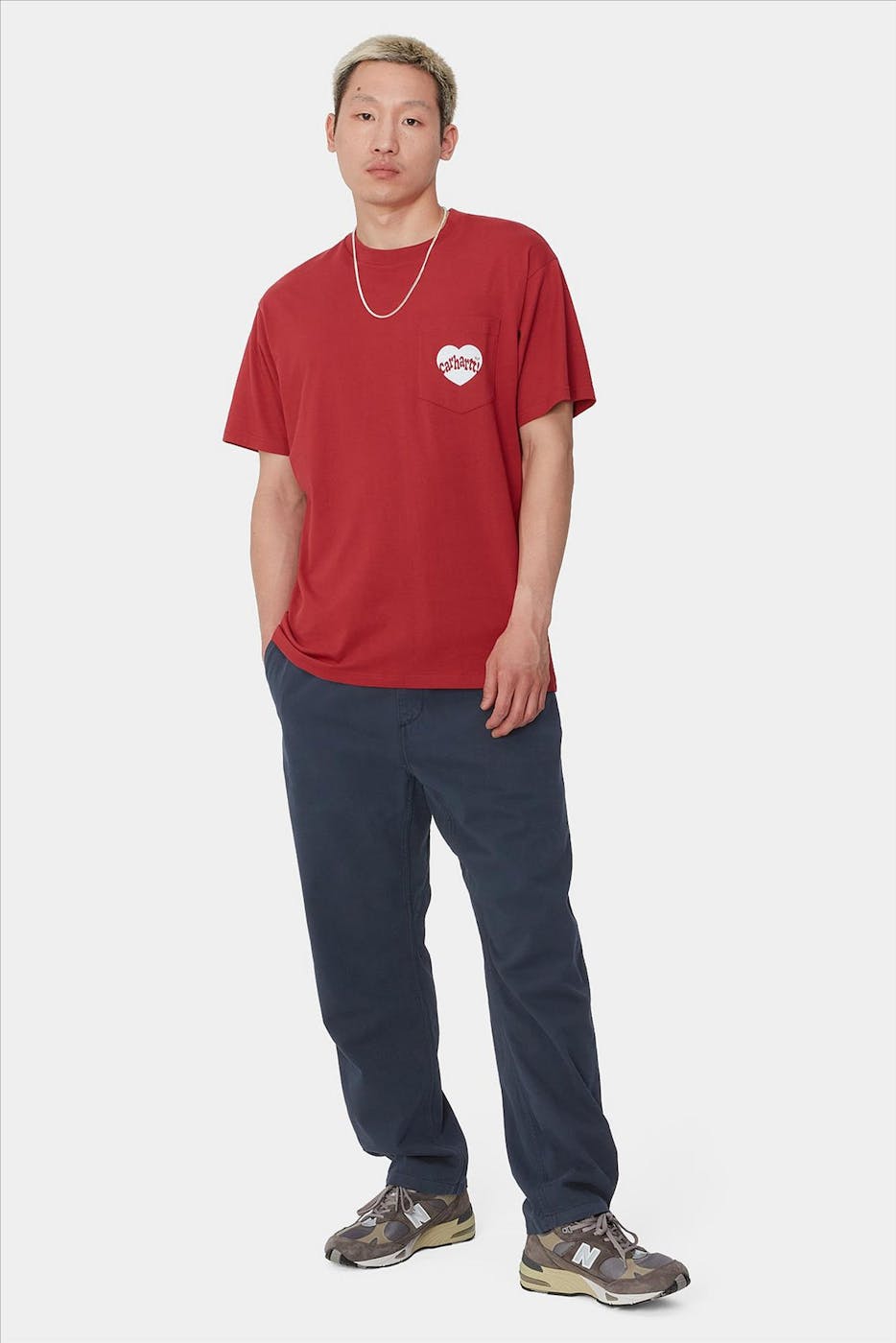 Carhartt WIP - Donkerblauwe Flint pant