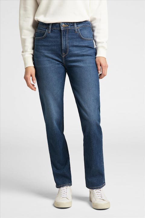 Lee - Blauwe Carol Straight Cropped jeans