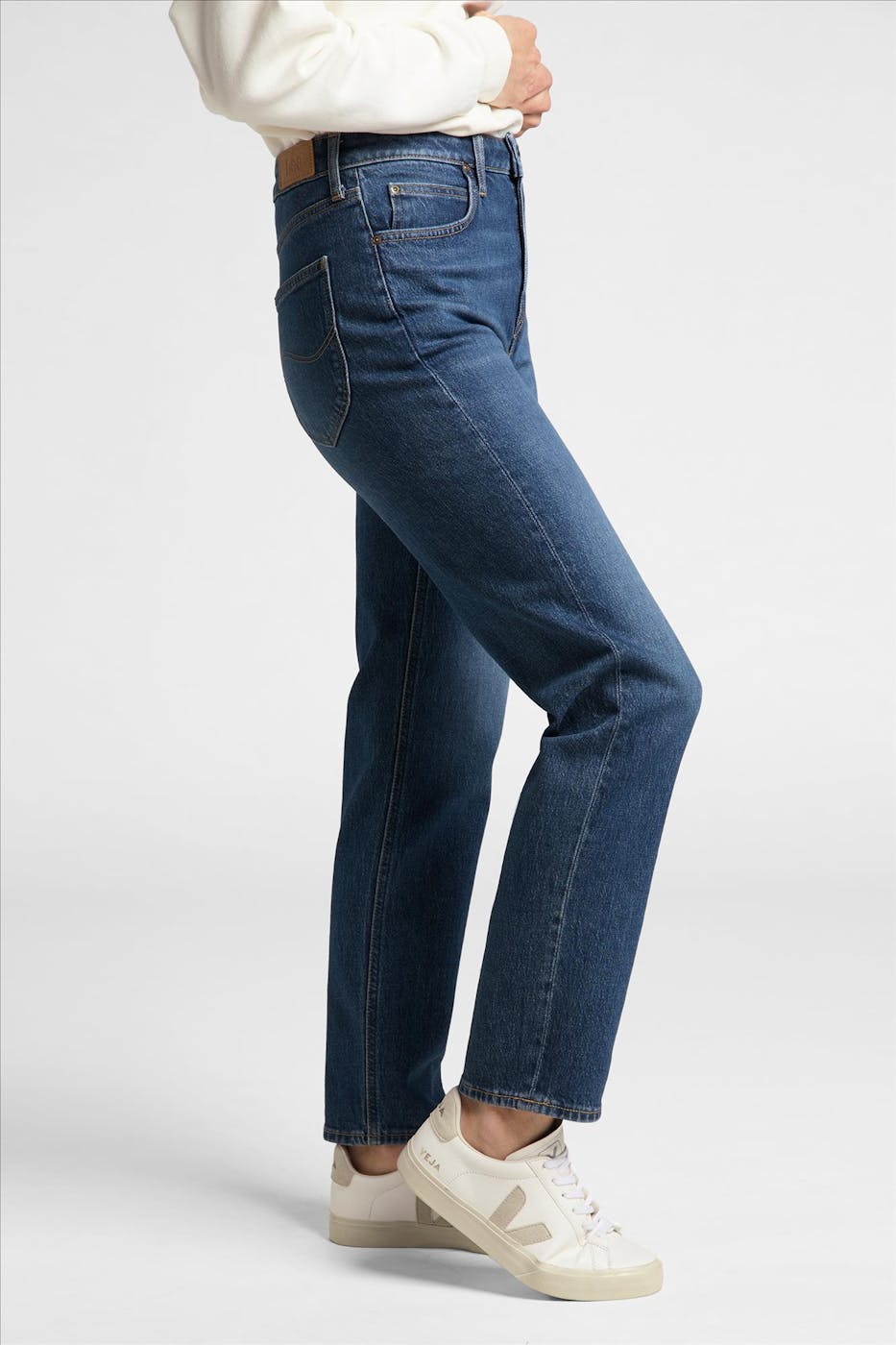 Lee - Blauwe Carol Straight Cropped jeans