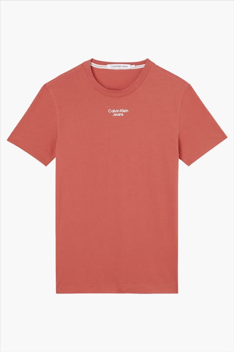 Calvin Klein Jeans - Bordeaux Logo Print T-shirt